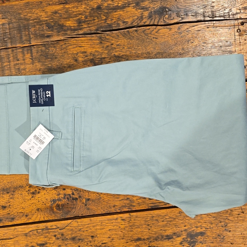 J. Crew Women's Green Chino Pants 12